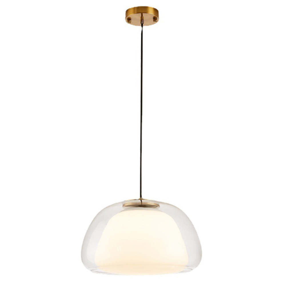 Modern Glass Pendant Light | Milk Glass Hanging Lamp