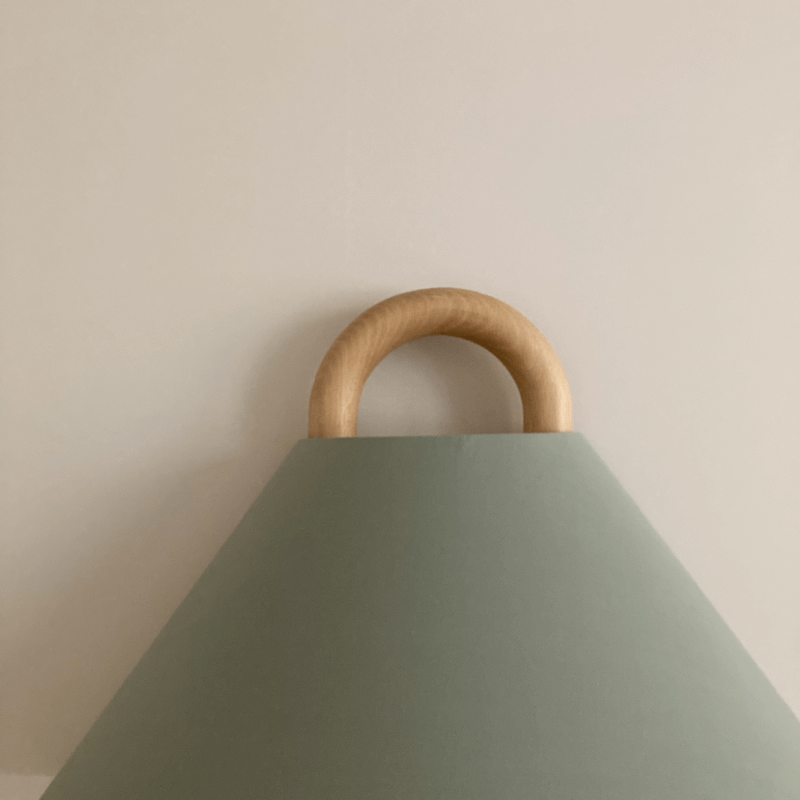 Modern Original Solid Wood Pleated Semi Circle Light Wall Sconce Lamp