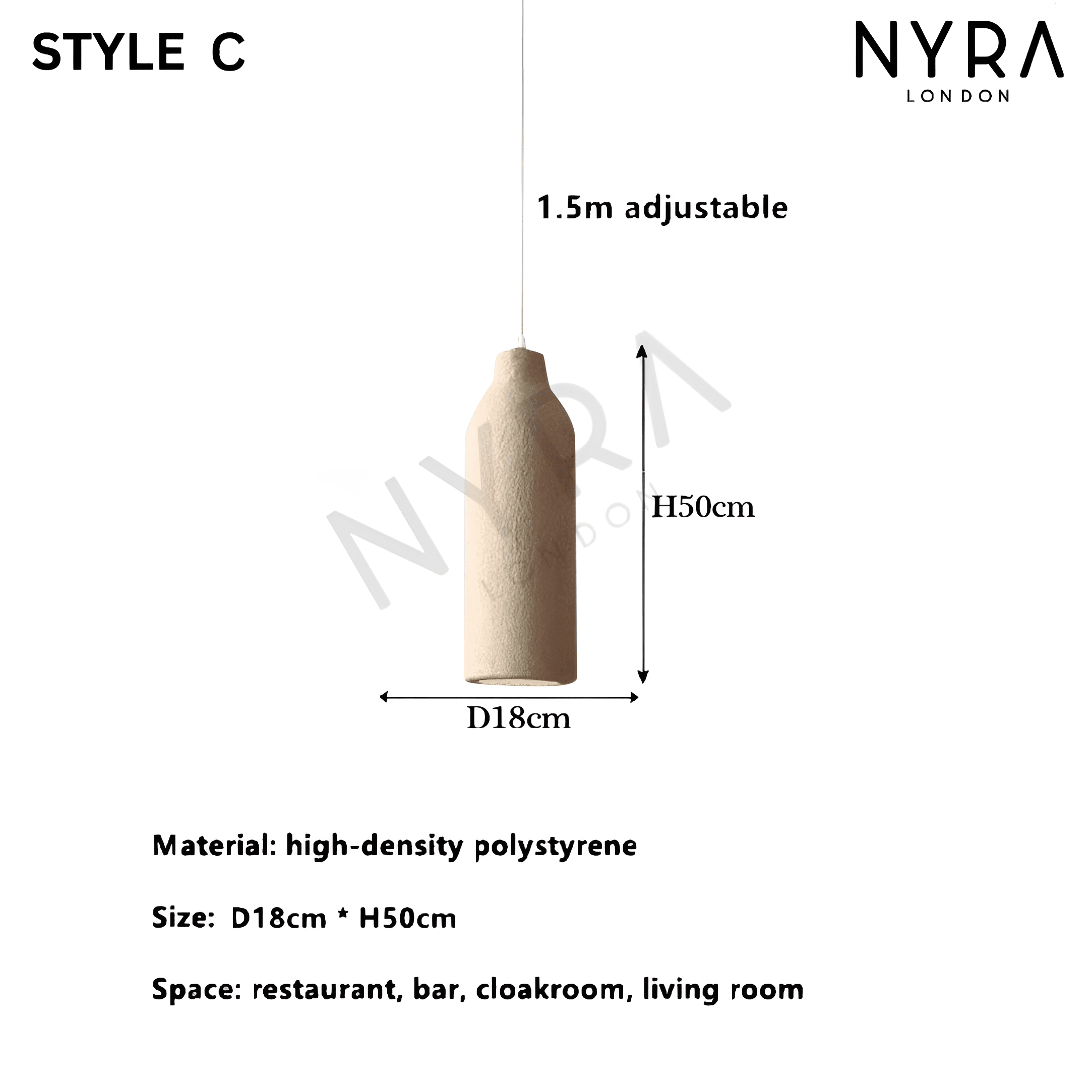 Home Resin Pendant Light | Wabi Style Hanging Ceiling Lamp