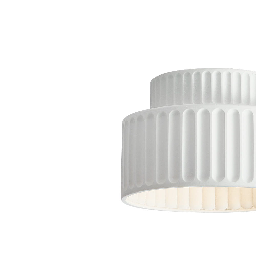 Vintage Drum Semi Flush Mount | 1 Light Cream Style Ceiling Light