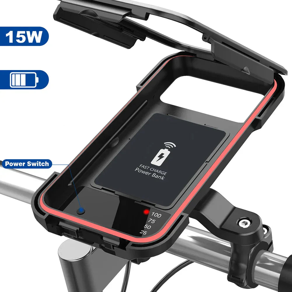 Waterproof Bike Phone Holder | Powerbank Handlebar Mount