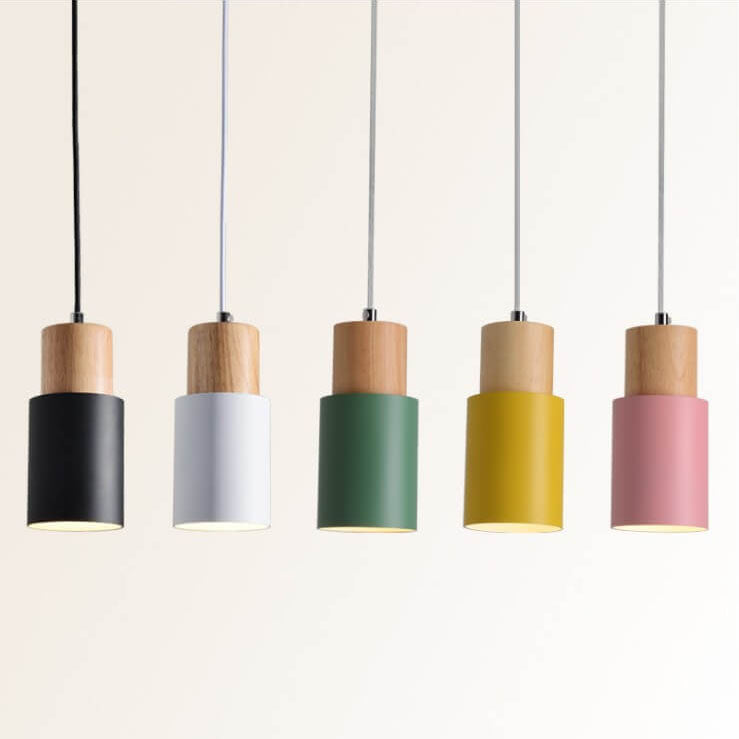 SinglePend - Nordic Macaron cilinder aluminium LED hanglamp