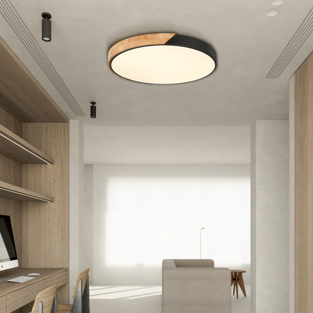 Delos – Scandinavian Wooden LED Ceiling Lamp