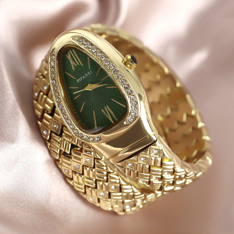Fashion Women’s Snake Wrap Watch | Crystal Decorated Dial