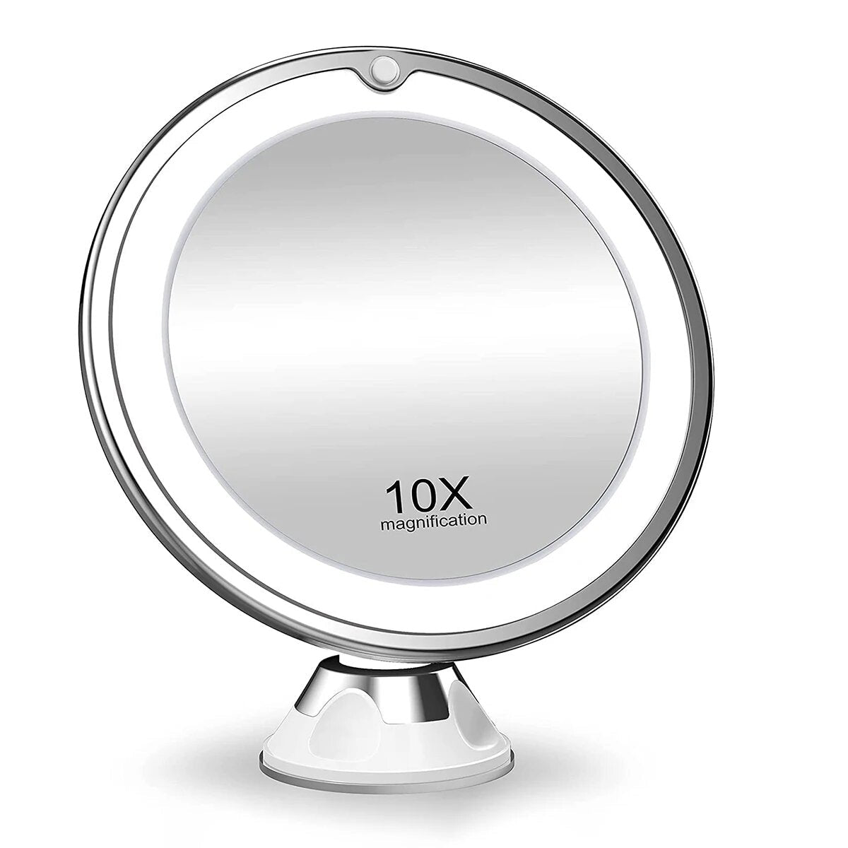 10x Magnifying LED Makeup Mirror - Adjustable Lighting for Precise Beauty Application - Luxyecs