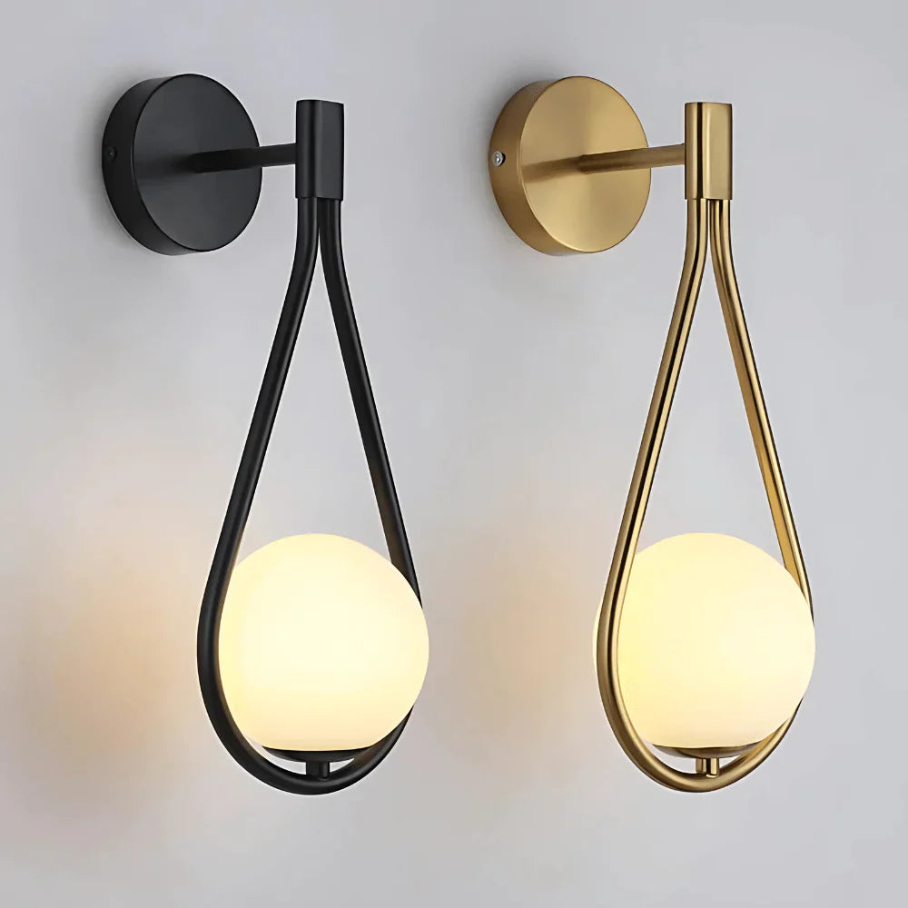 Frosted Glass Wall Lamp – Modern Indoor Lighting Fixture