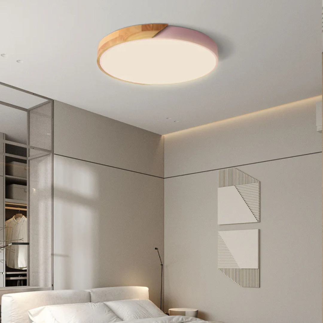 Delos – Scandinavian Wooden LED Ceiling Lamp