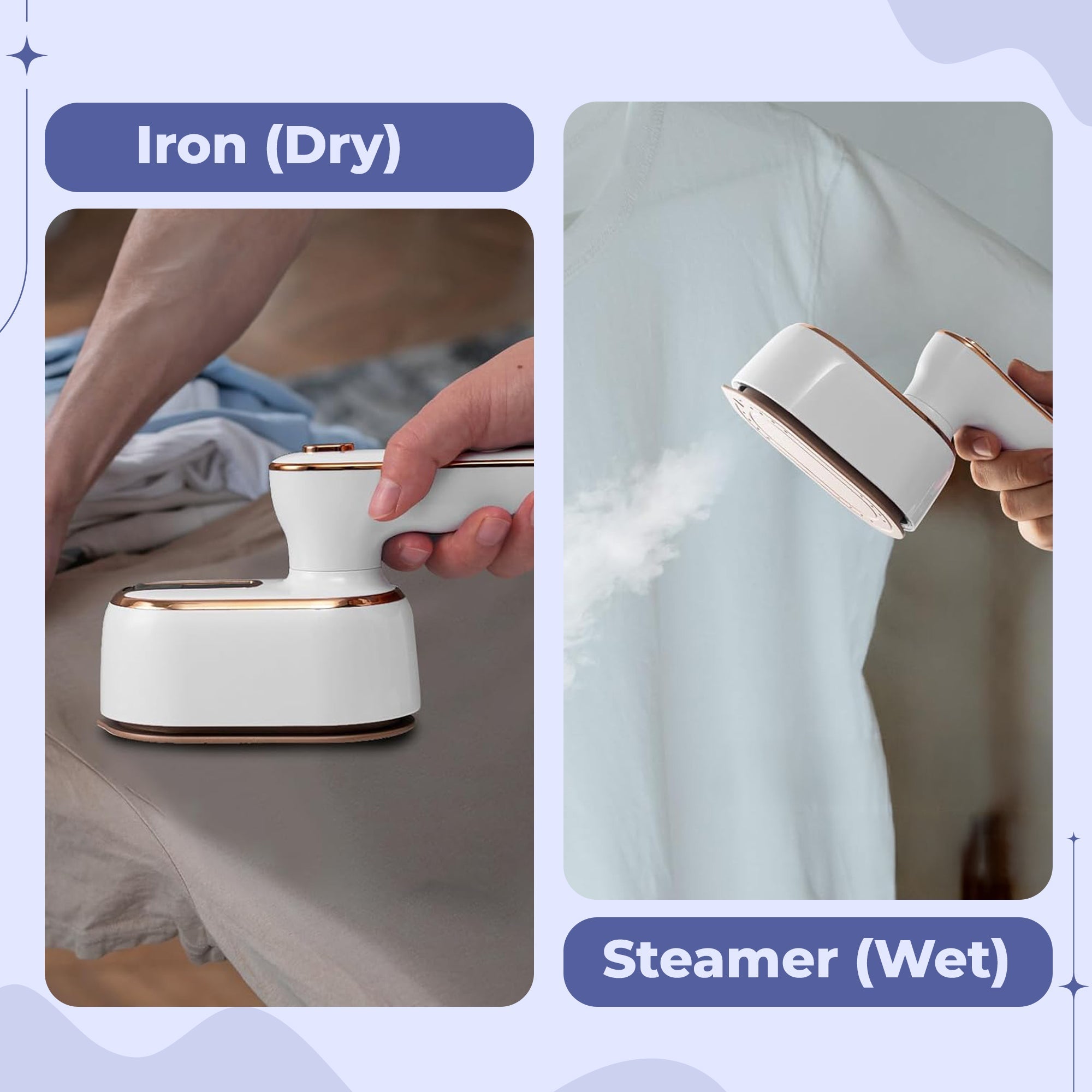 Mini Steam Iron | Fast Portable Garment Steamer