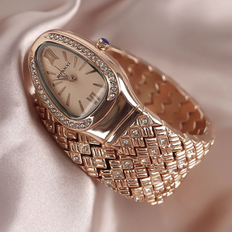 Fashion Women’s Snake Wrap Watch | Crystal Decorated Dial