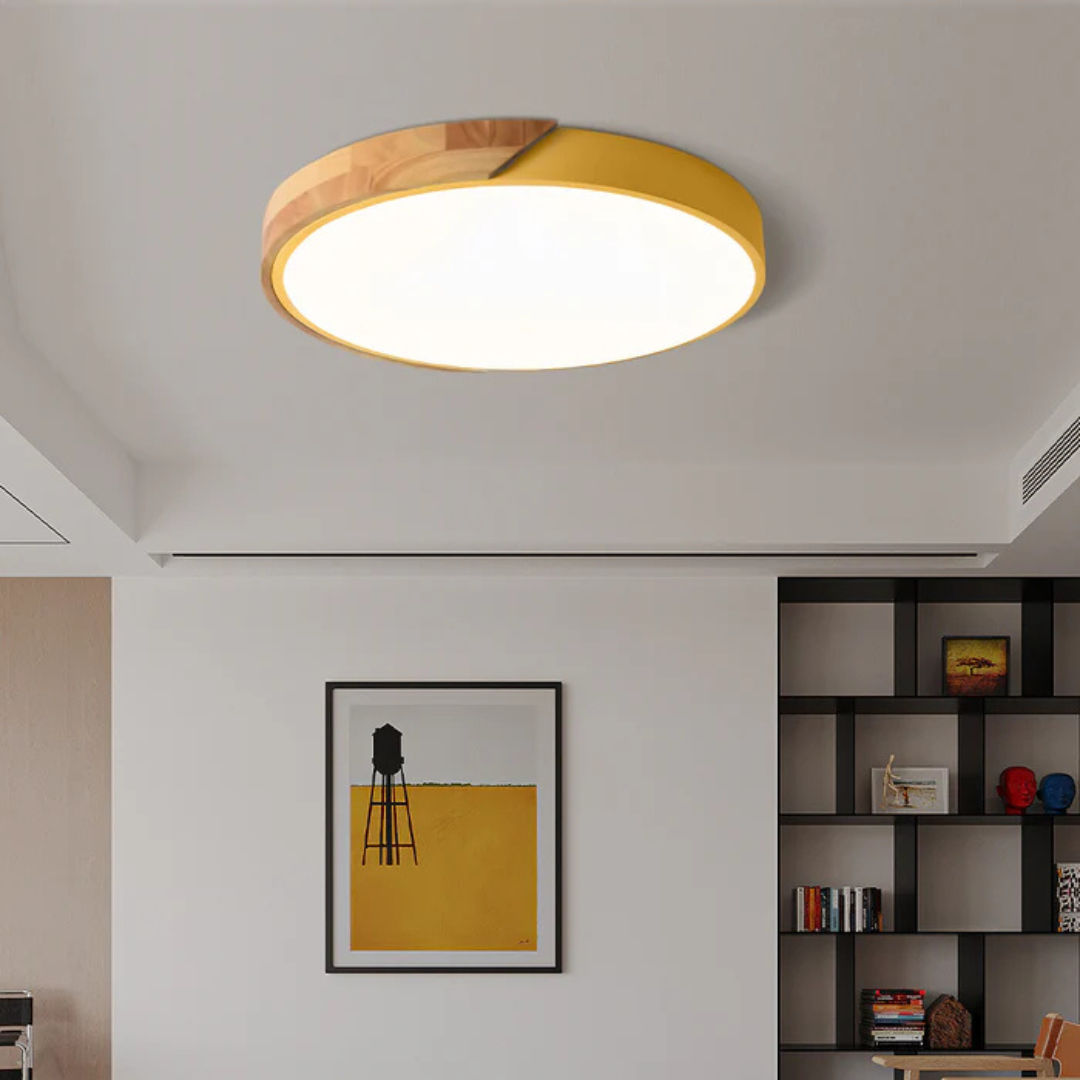 Delos – Scandinavian Wooden LED Ceiling Lamp