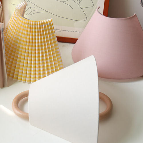 Modern Original Solid Wood Pleated Semi Circle Light Wall Sconce Lamp