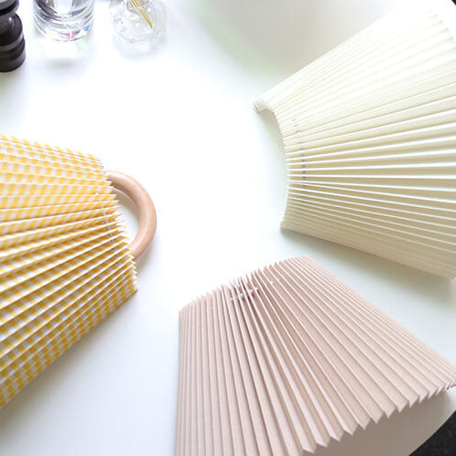 Modern Original Solid Wood Pleated Semi Circle Light Wall Sconce Lamp