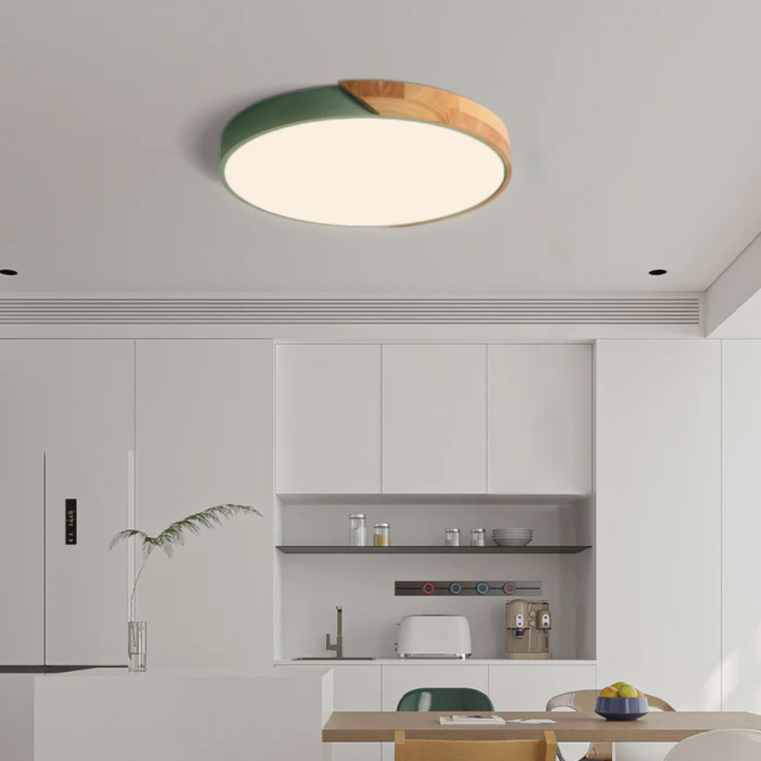 Delos – Scandinavian Wooden LED Ceiling Lamp