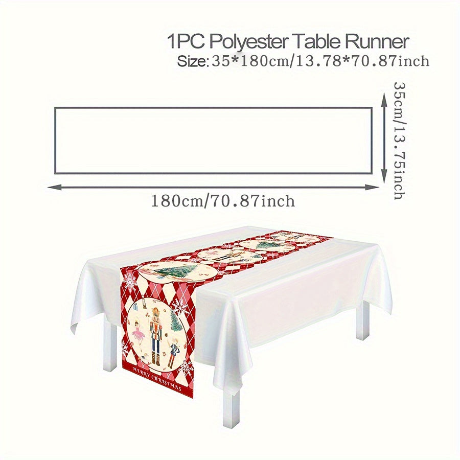 Christmas Table Runner | Reindeer Pattern Holiday Decoration