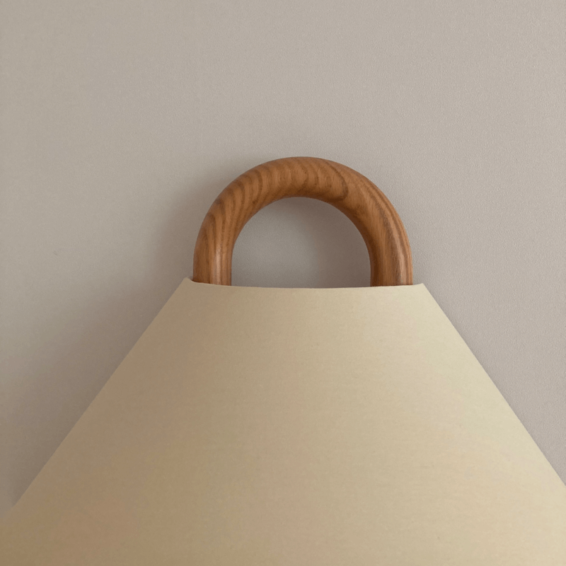 Modern Original Solid Wood Pleated Semi Circle Light Wall Sconce Lamp
