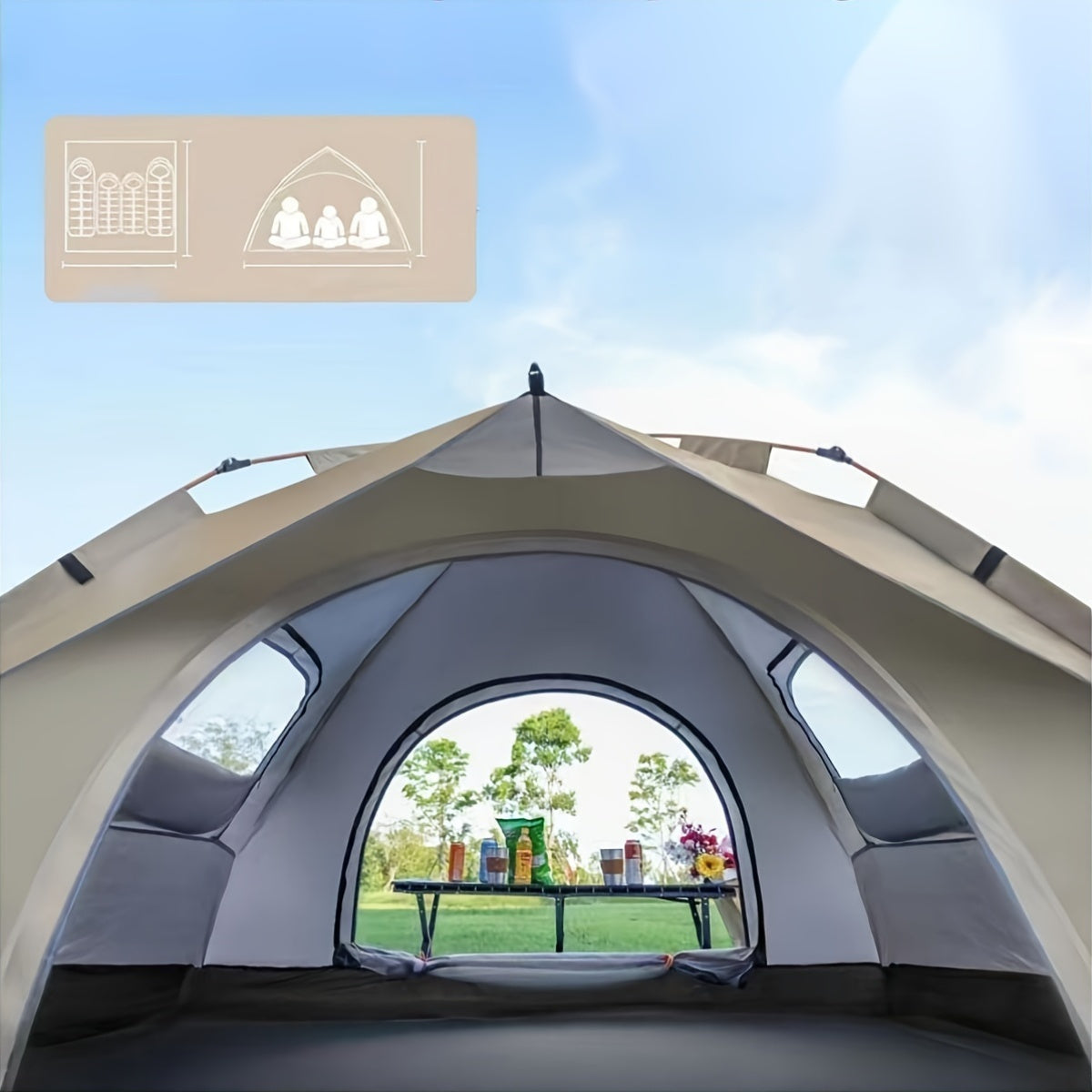 Automatic Pop-Up Camping Tent | Outdoor Family Shelter