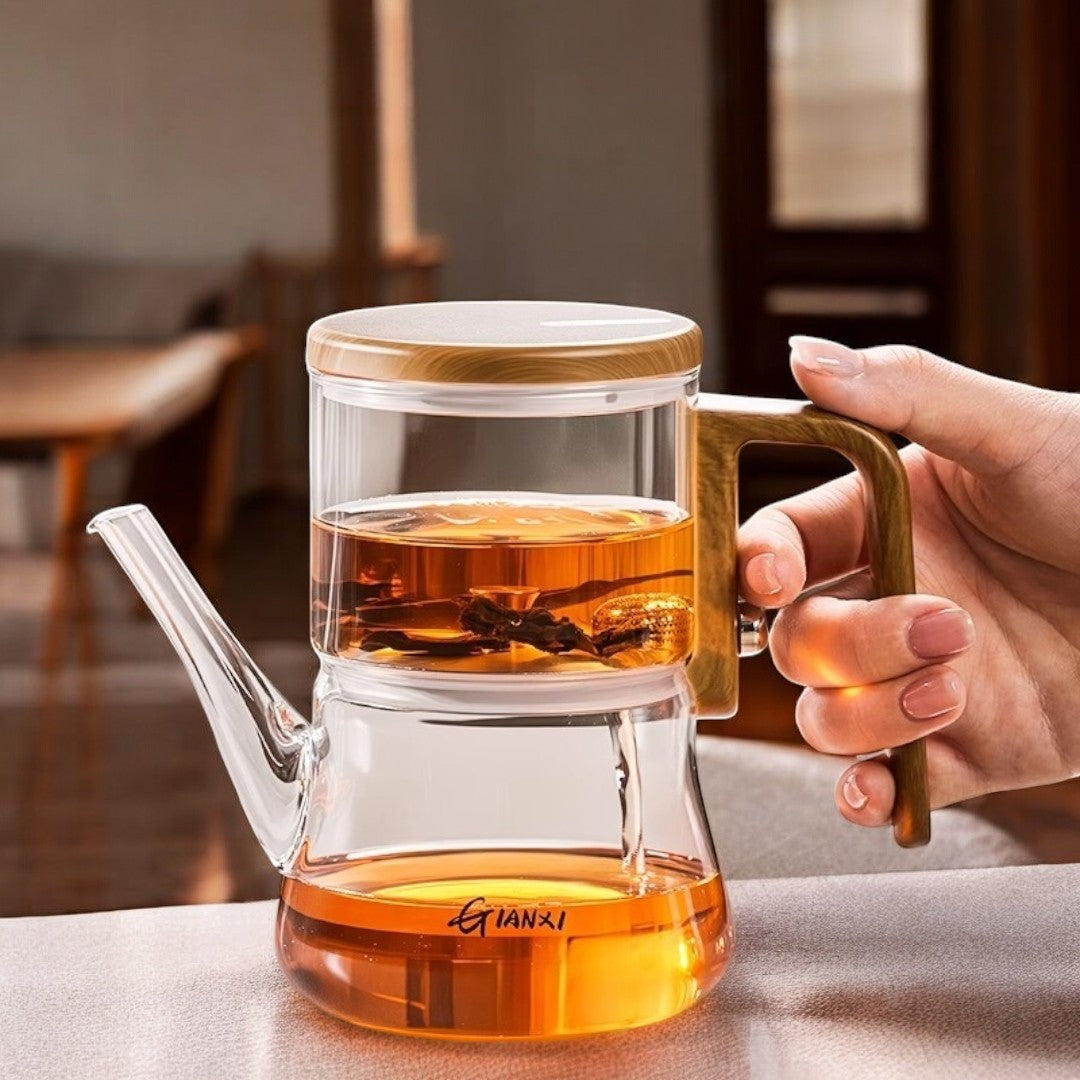 Glass Magnetic Teapot | Elegant and Functional Tea Pot with Magnetic Lid