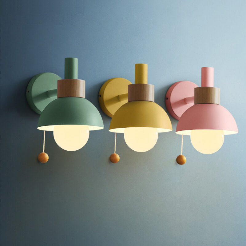 Nordic Macaron Globe Light Wall Sconce Lamp