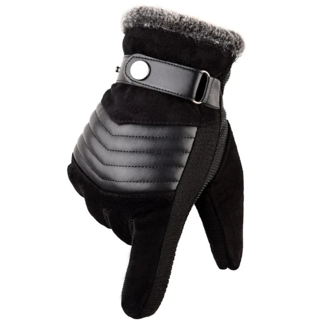 Men’s Touch Screen Winter Gloves | Warm and Comfortable with Genuine Leather Strap