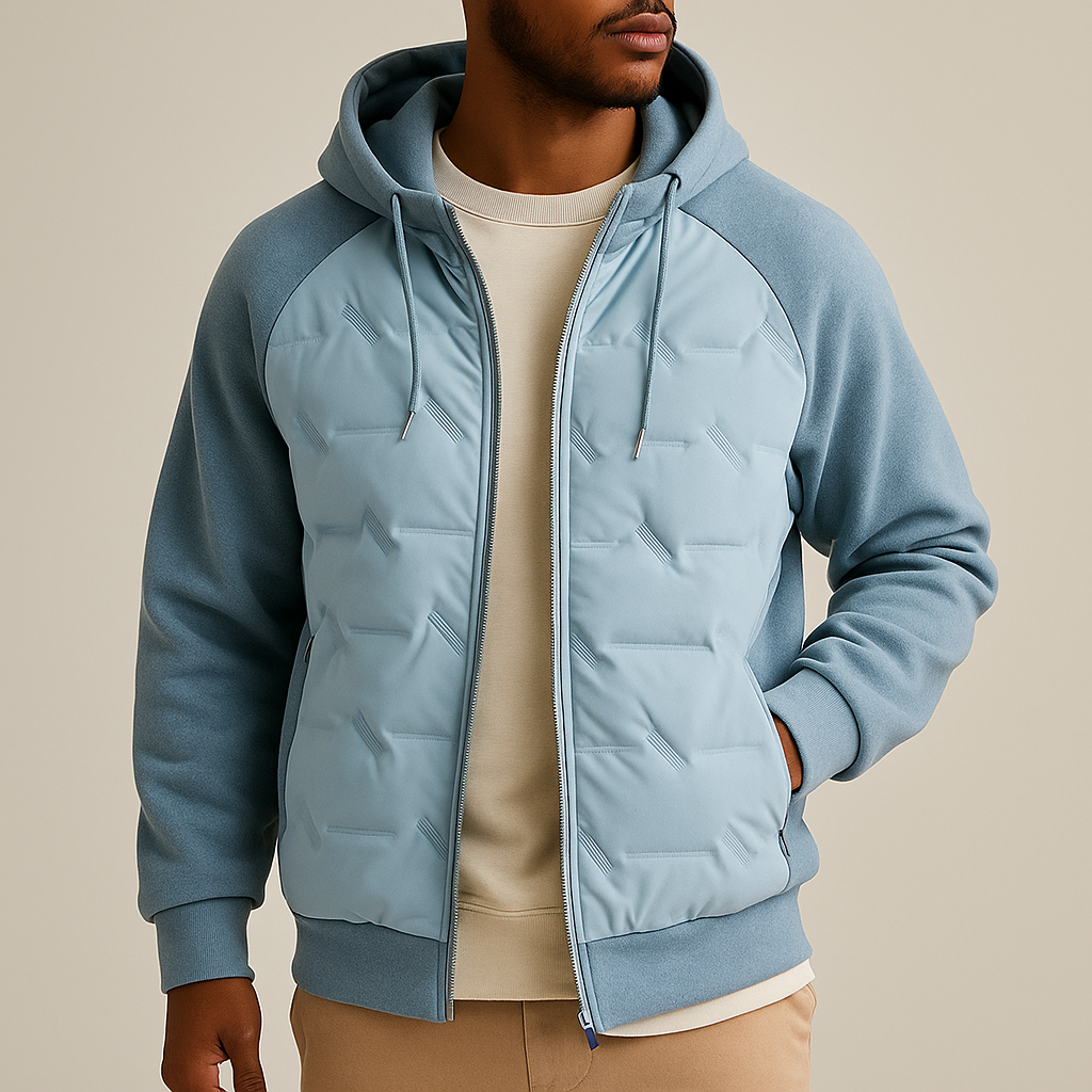 Men’s Hooded Jacket | Warm Puffer Style Jacket
