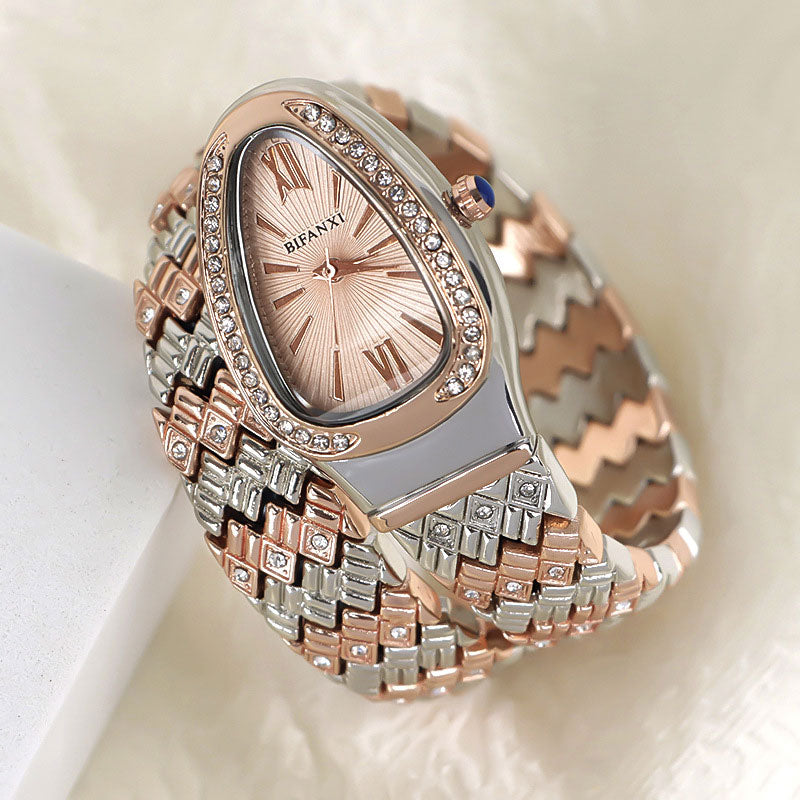Fashion Women’s Snake Wrap Watch | Crystal Decorated Dial