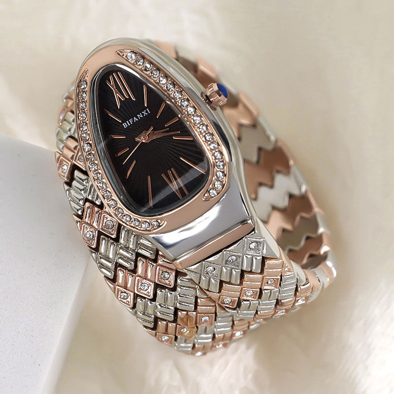 Fashion Women’s Snake Wrap Watch | Crystal Decorated Dial