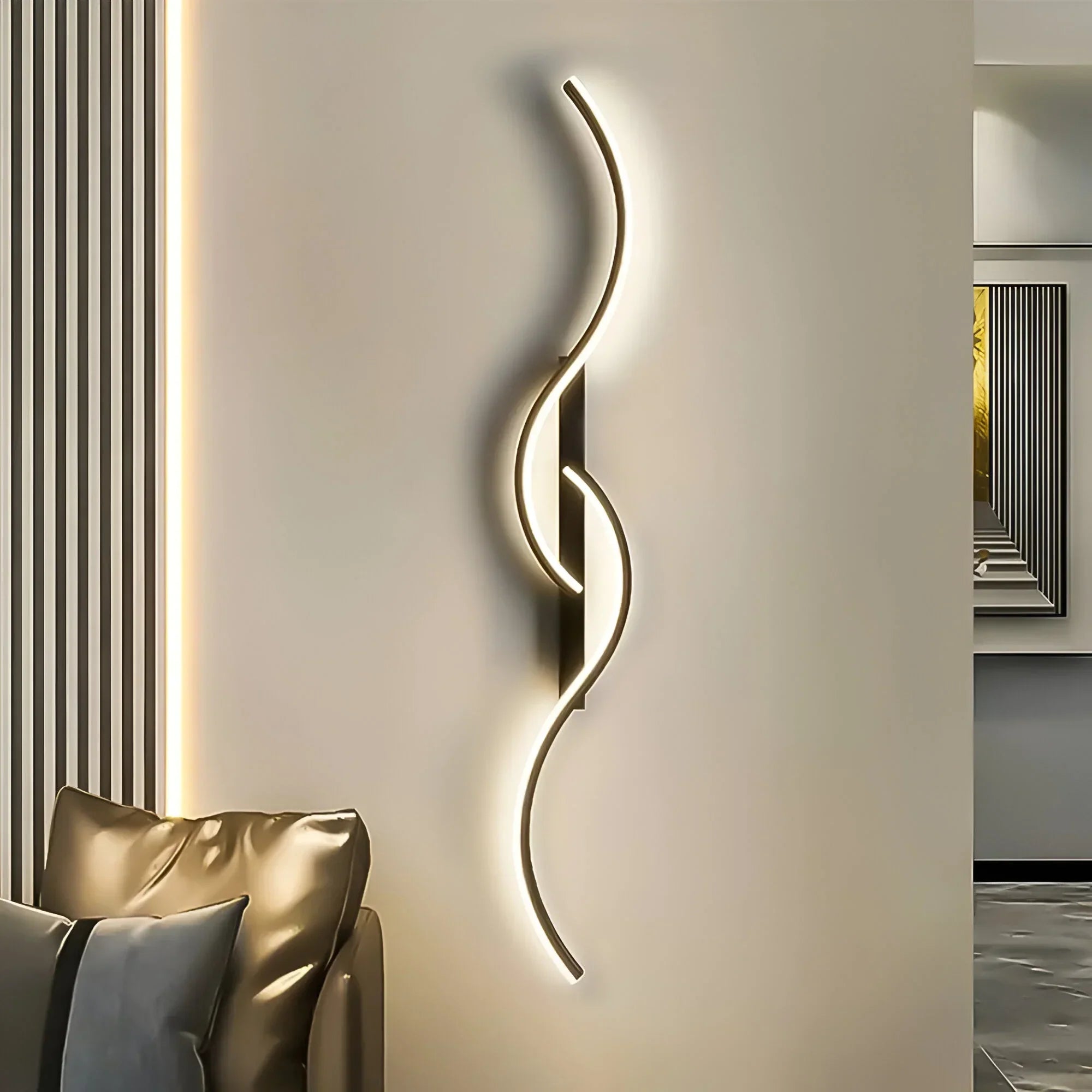 Modern Curved LED Wall Light | Artistic Home Accent