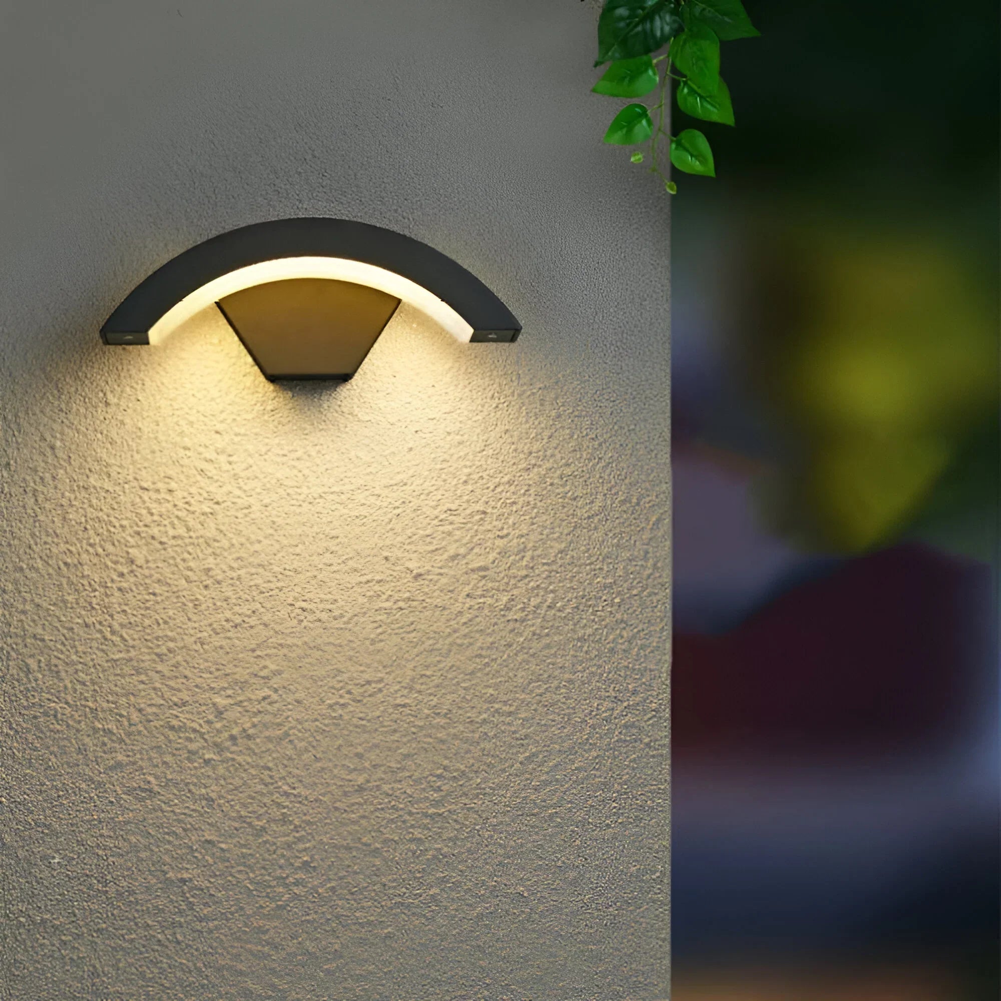 Modern Outdoor LED Wall Light | Curved Design Illumination