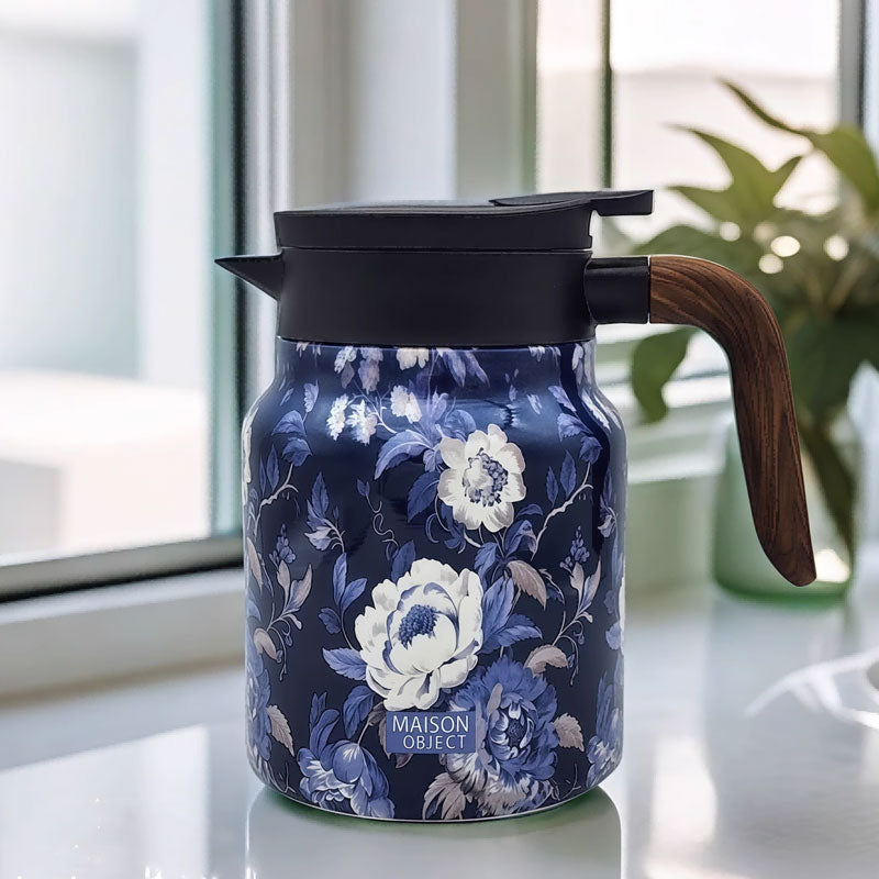 Insulated Coffee Pot | Floral Vacuum Thermos Jug