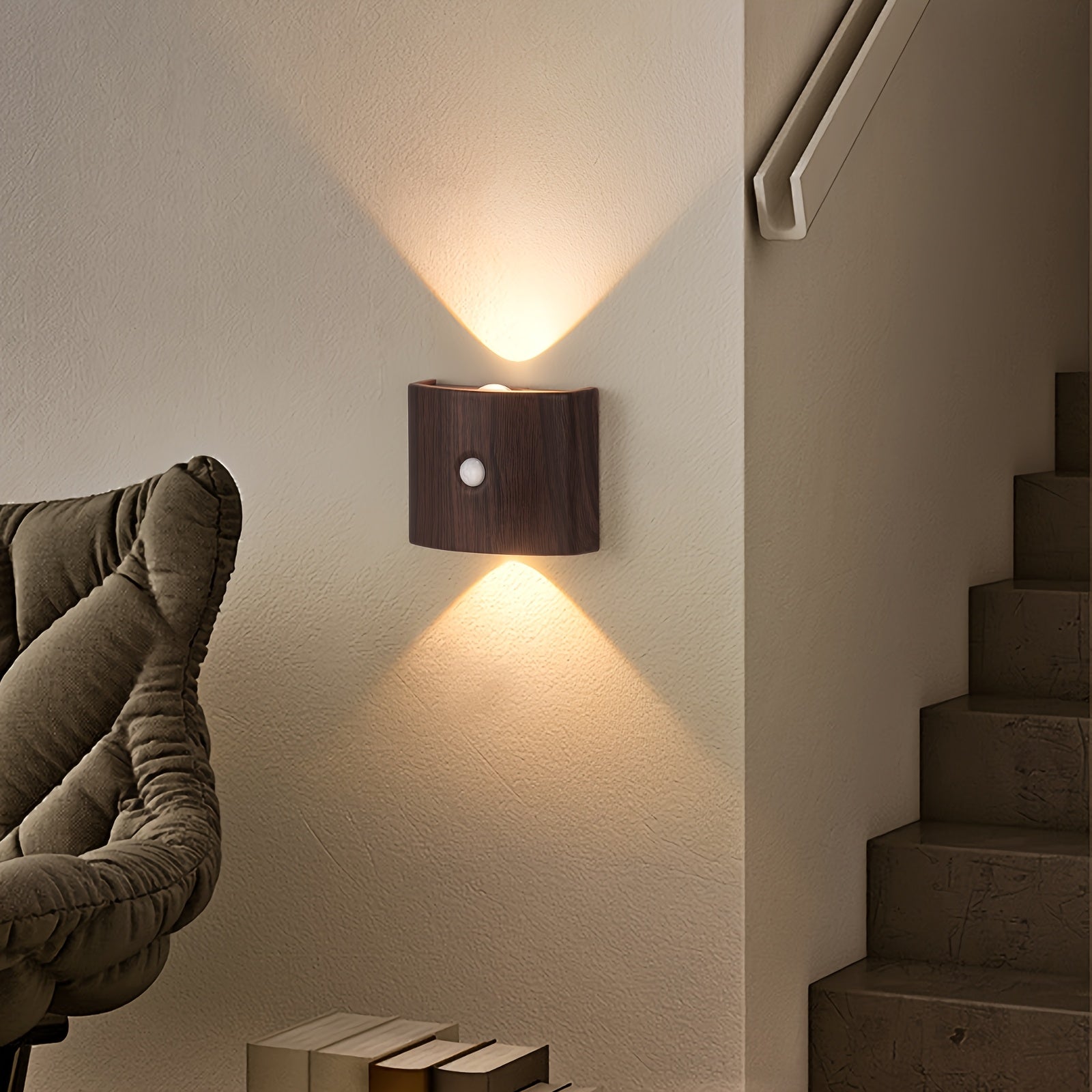 Wooden LED Wall Light | Modern Home Accent Lamp