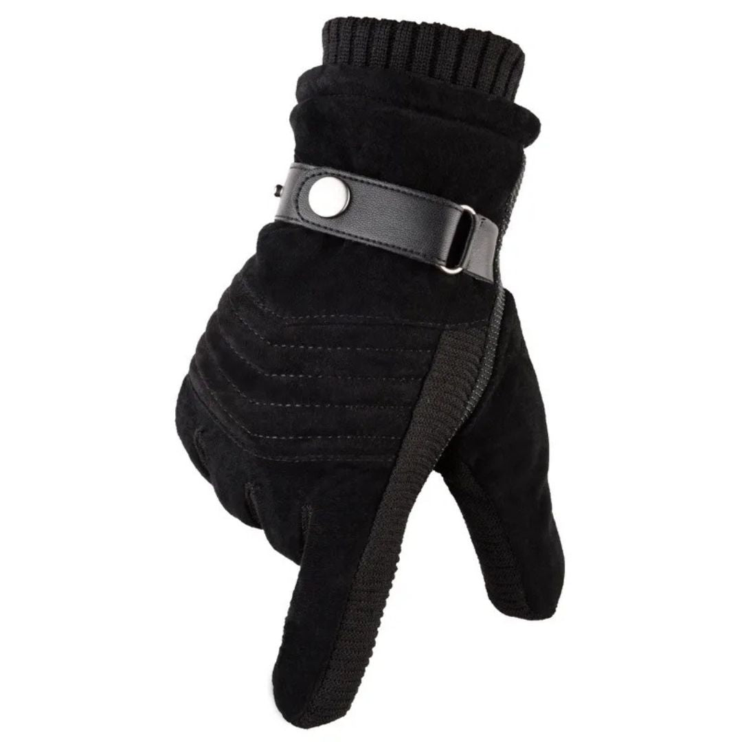 Men’s Touch Screen Winter Gloves | Warm and Comfortable with Genuine Leather Strap