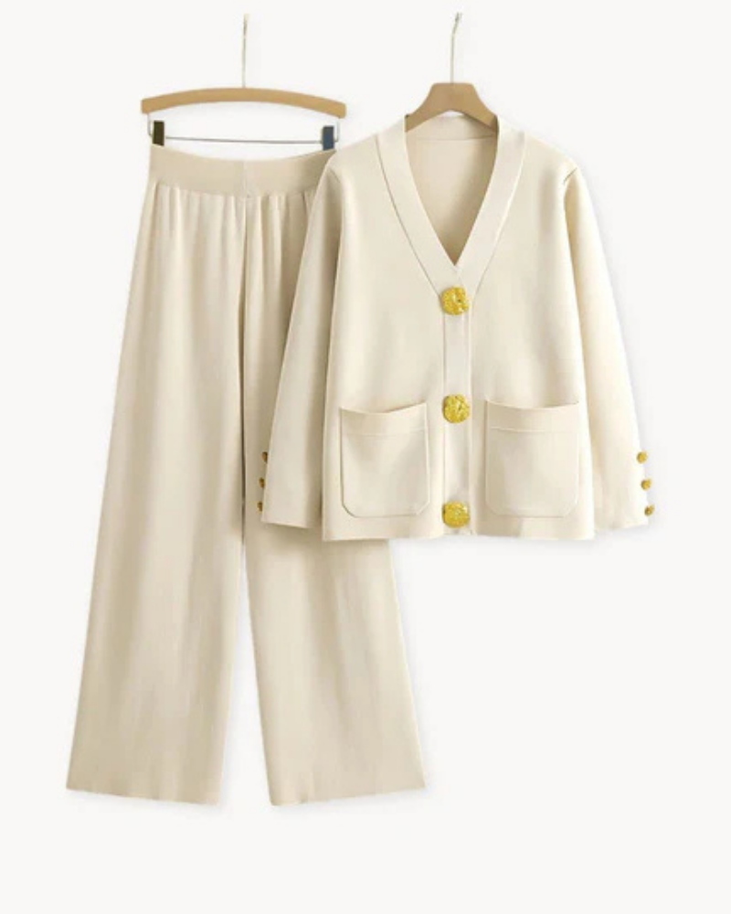 Women’s Two Piece Set | Long Sleeve Top and Wide Leg Pants