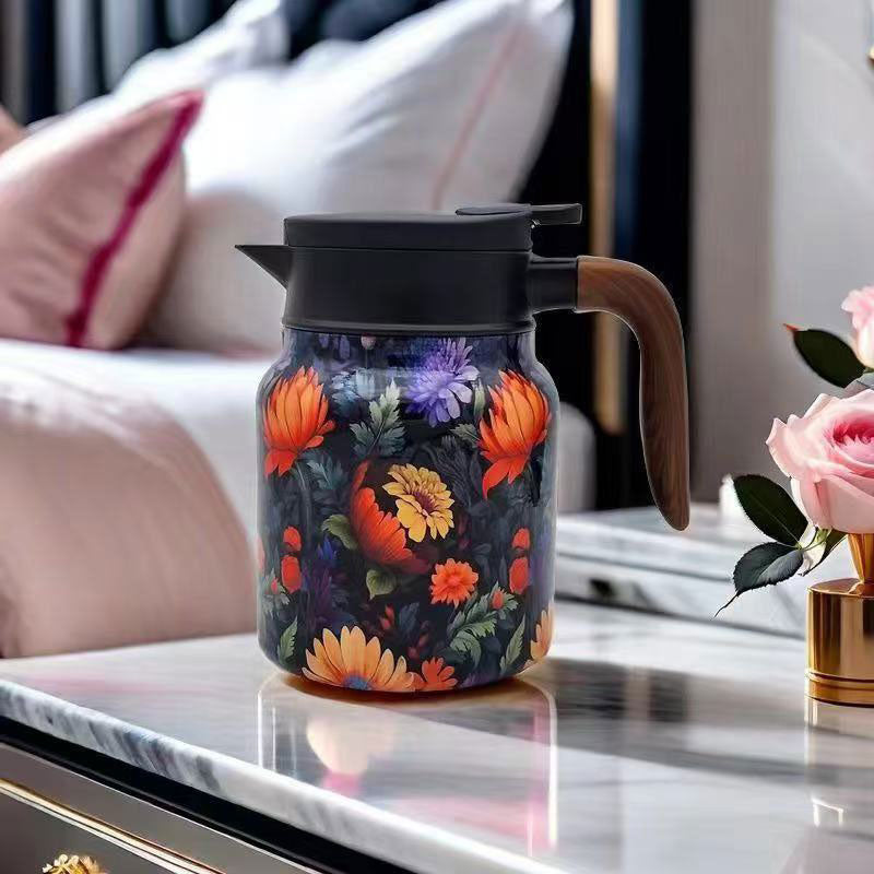 Insulated Coffee Pot | Floral Vacuum Thermos Jug