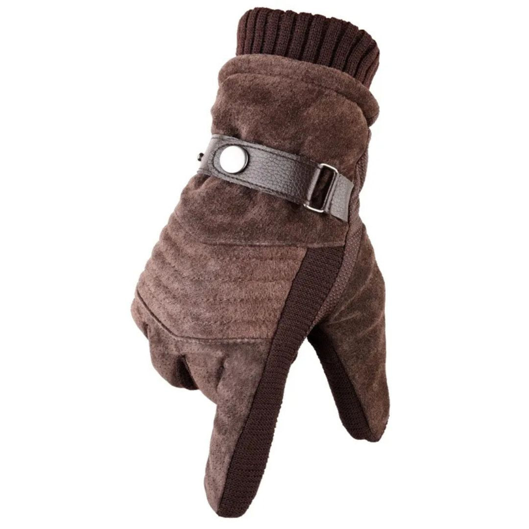 Men’s Touch Screen Winter Gloves | Warm and Comfortable with Genuine Leather Strap