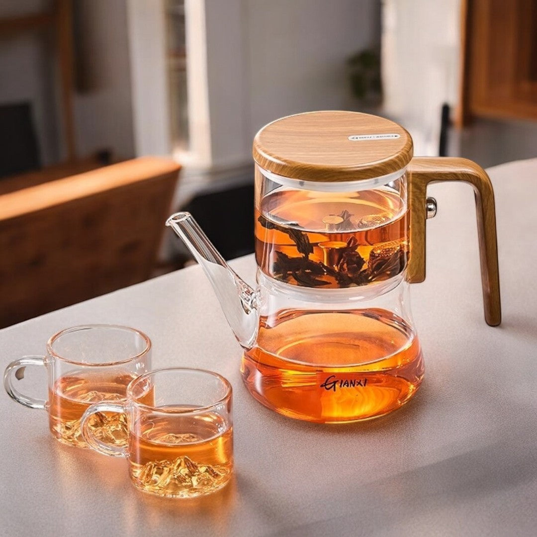 Glass Magnetic Teapot | Elegant and Functional Tea Pot with Magnetic Lid