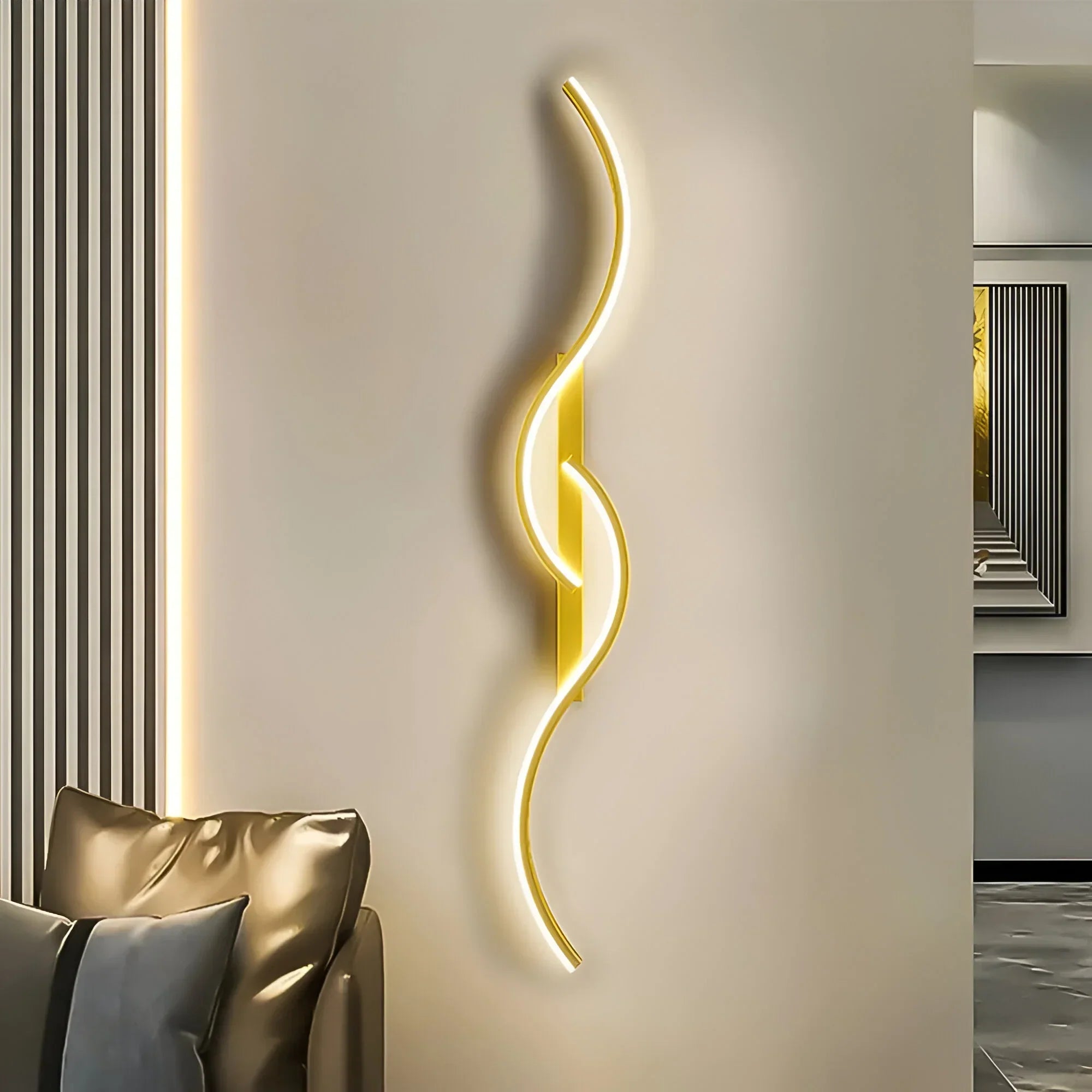 Modern Curved LED Wall Light | Artistic Home Accent