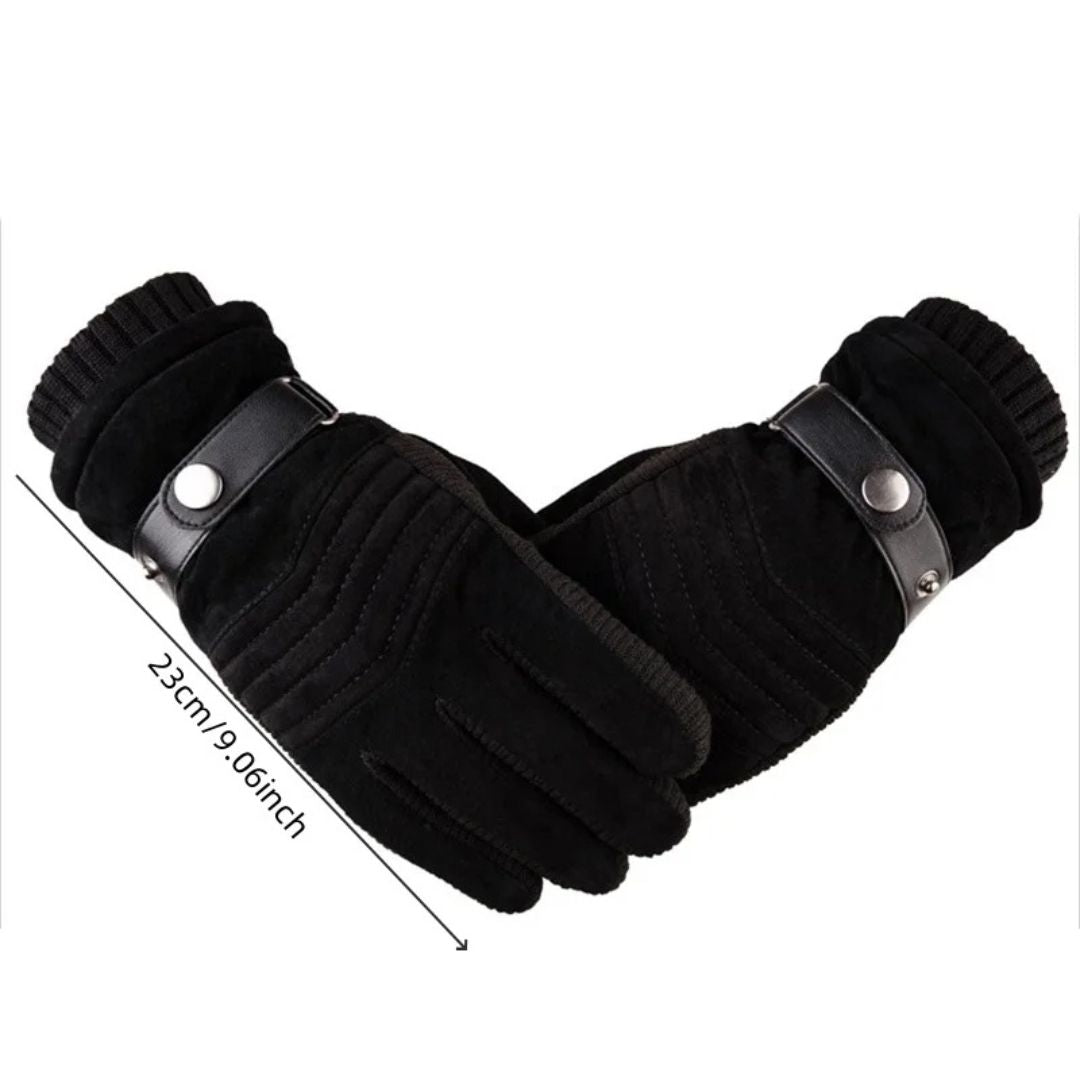 Men’s Touch Screen Winter Gloves | Warm and Comfortable with Genuine Leather Strap