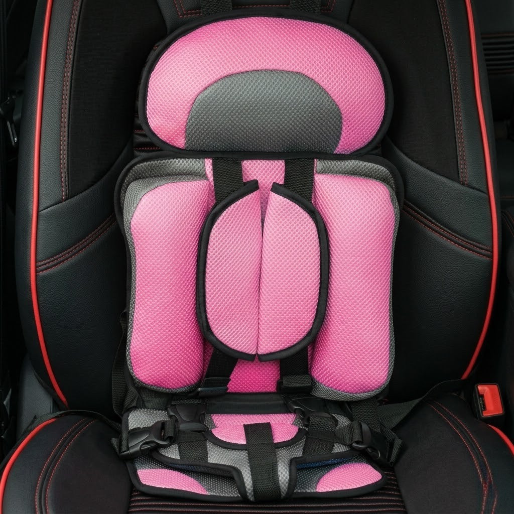 Children Car Safety Travel Booster Seat – Foldable Lightweight Portable Car Seat for Kids