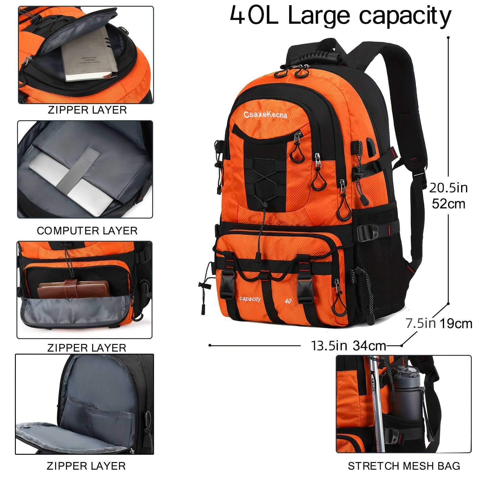Outdoor Hiking Backpack | Large Capacity Travel Camping Bag