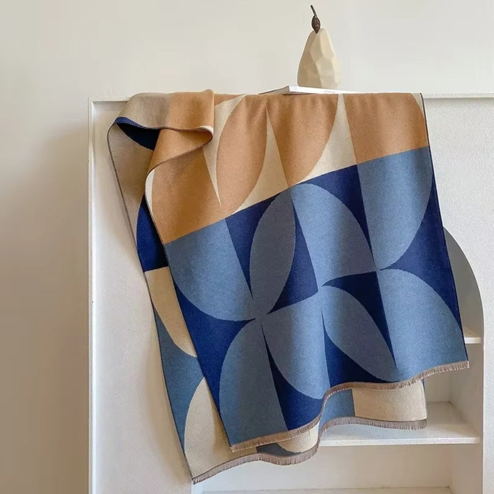 Women’s Shawl Wrap | Geometric Pattern Poncho