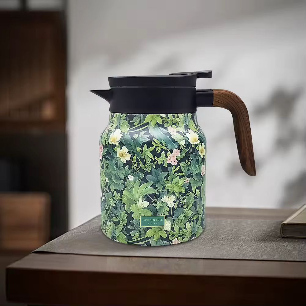 Insulated Coffee Pot | Floral Vacuum Thermos Jug