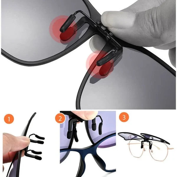 Luxyecs | New Polarised Clip-on Flip Up Sunglasses