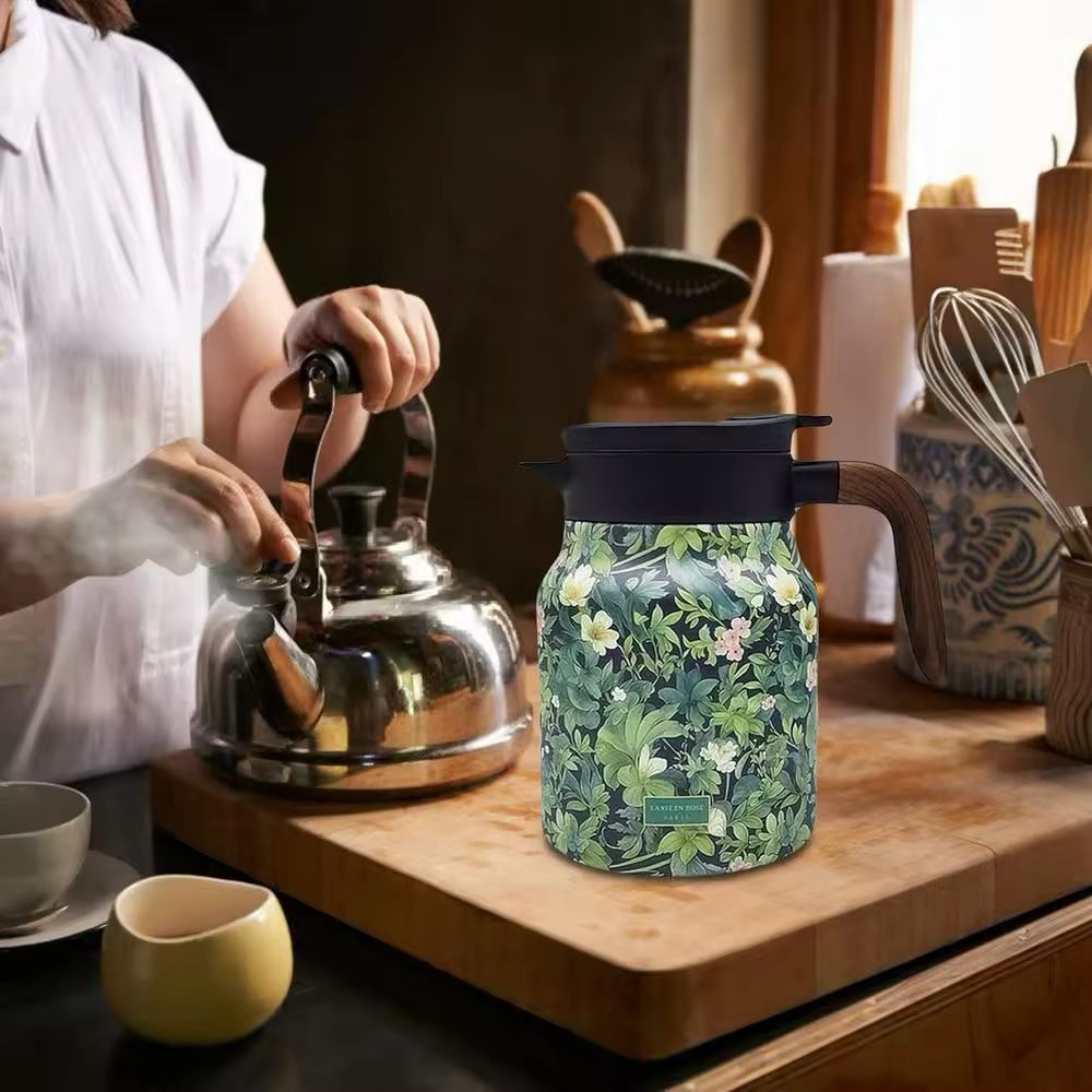 Insulated Coffee Pot | Floral Vacuum Thermos Jug