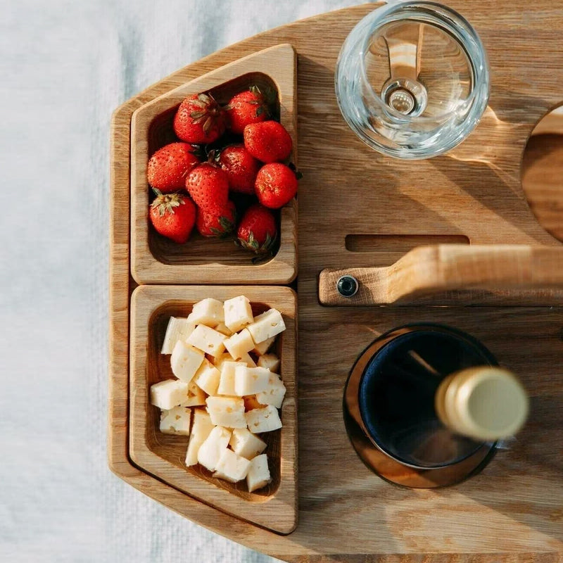 Portable Wooden Picnic Wine Table – WineNest