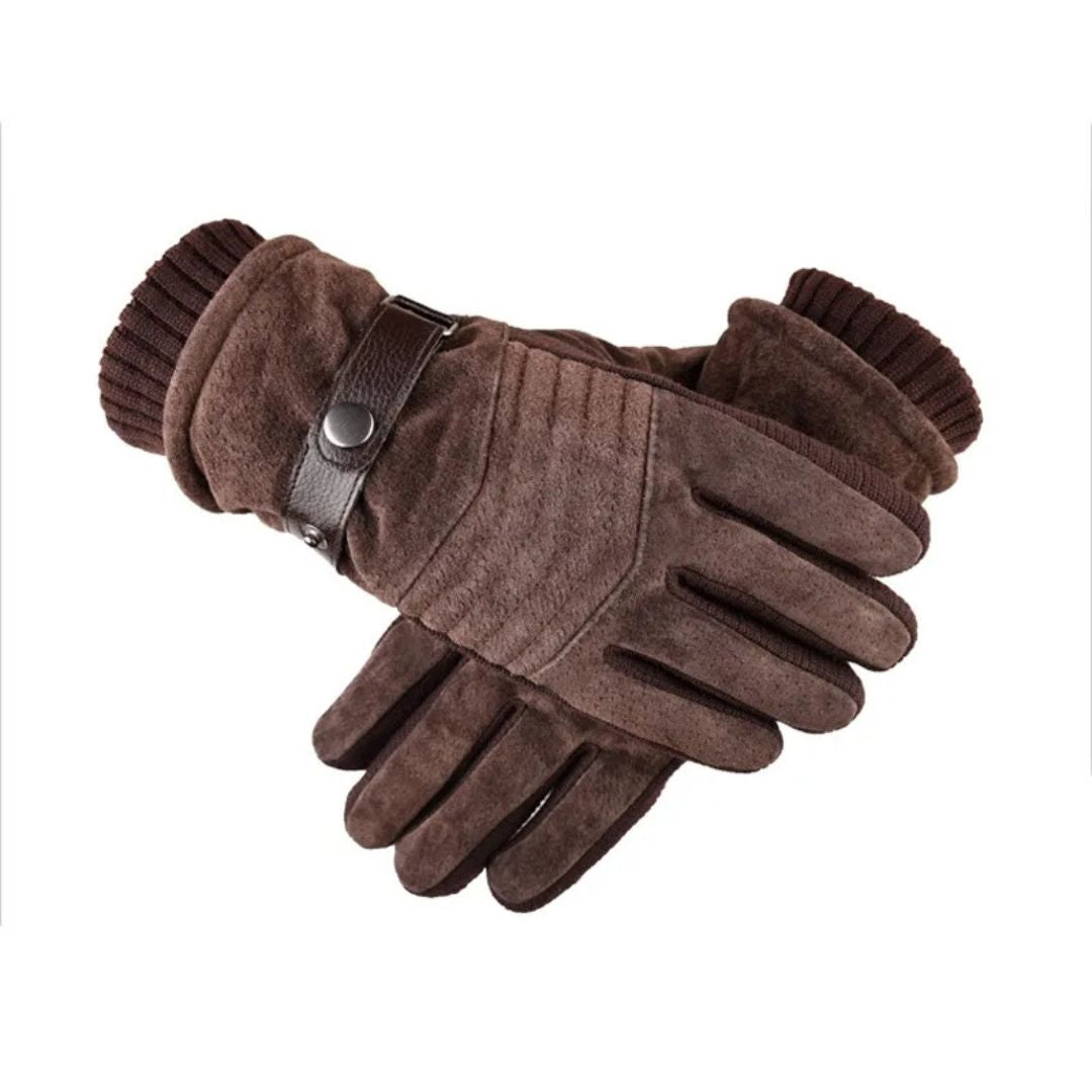 Men’s Touch Screen Winter Gloves | Warm and Comfortable with Genuine Leather Strap