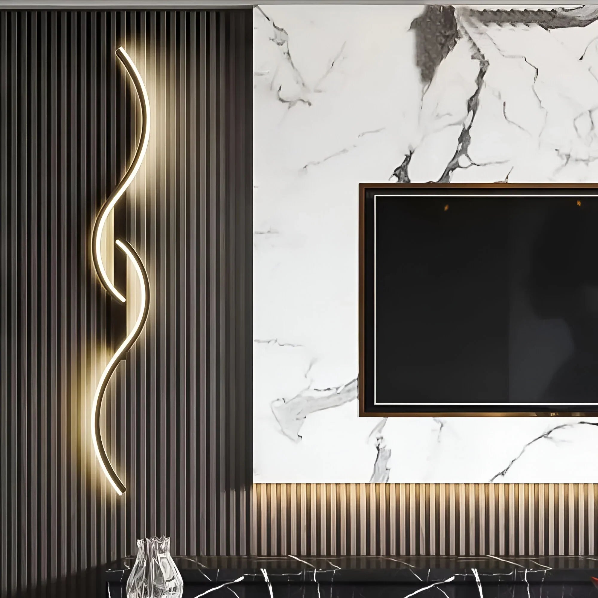 Modern Curved LED Wall Light | Artistic Home Accent