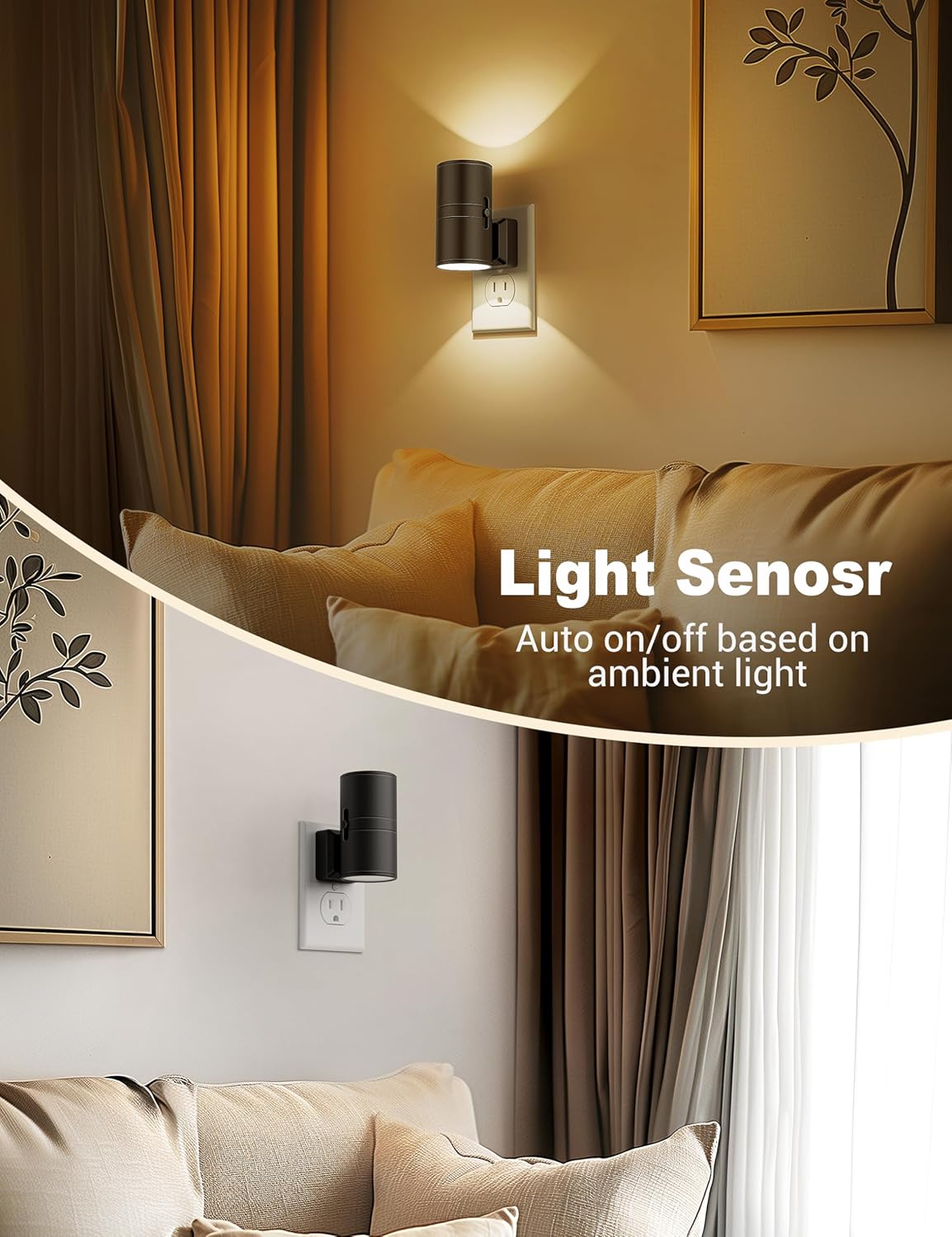 NightNova | Dimmable LED Night Light Plug-In – Adjustable Brightness for Bedrooms & Hallways