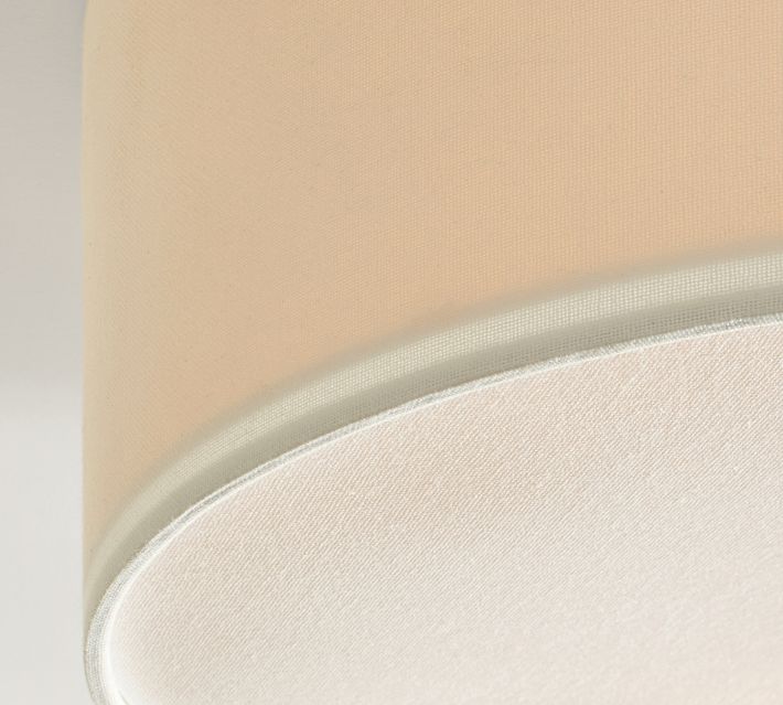 Modern Fabric Ceiling Light | Round Drum LED Lamp