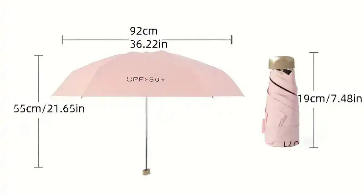 Melzano Mini Umbrella | Windproof and UV-Blocking Compact Travel Umbrella