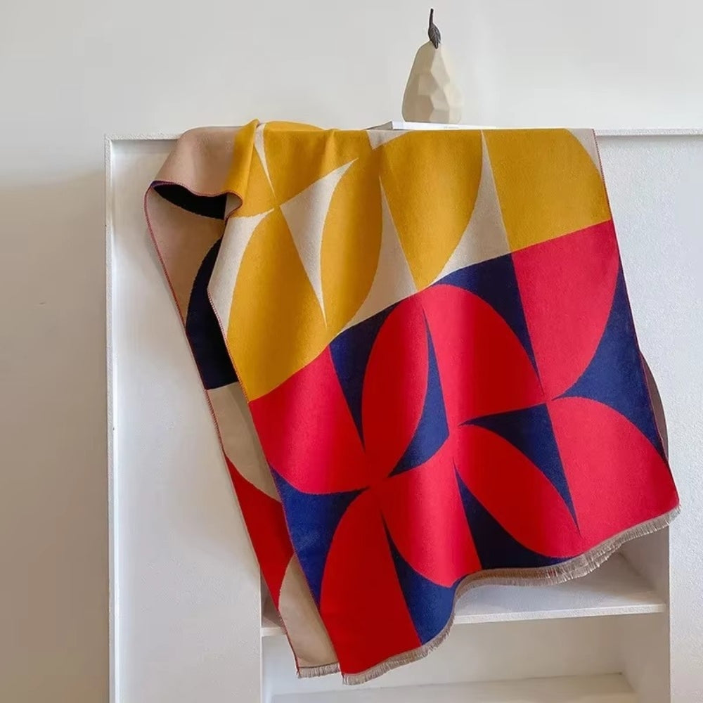 Women’s Shawl Wrap | Geometric Pattern Poncho